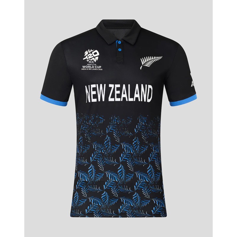 New Zealand T20 World Cup 2026 Half Sleeves Cricket Fan Jersey - 100% Dryfit Polyester - With Name Personalization