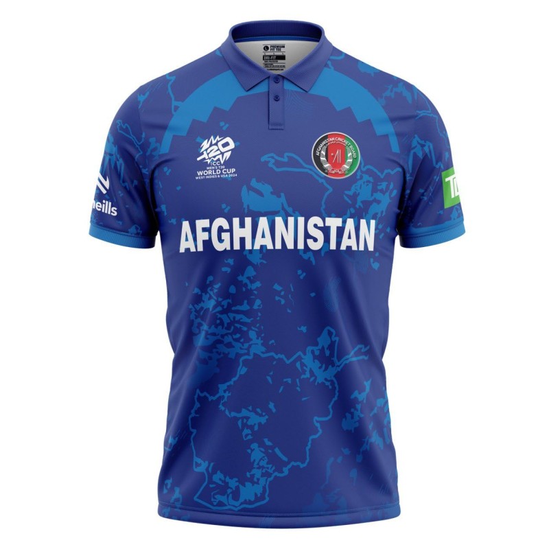 Afghanistan ODI World Cup 2024 Half Sleeves Cricket Fan Jersey - 100% Dryfit Polyester - With Name Personalisation