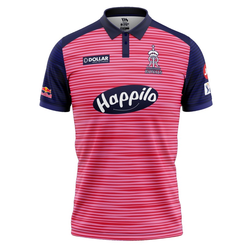 Rajasthan Royals IPL Replica Cricket Jersey 2022 (RR IPL Jersey with Name Personalization)