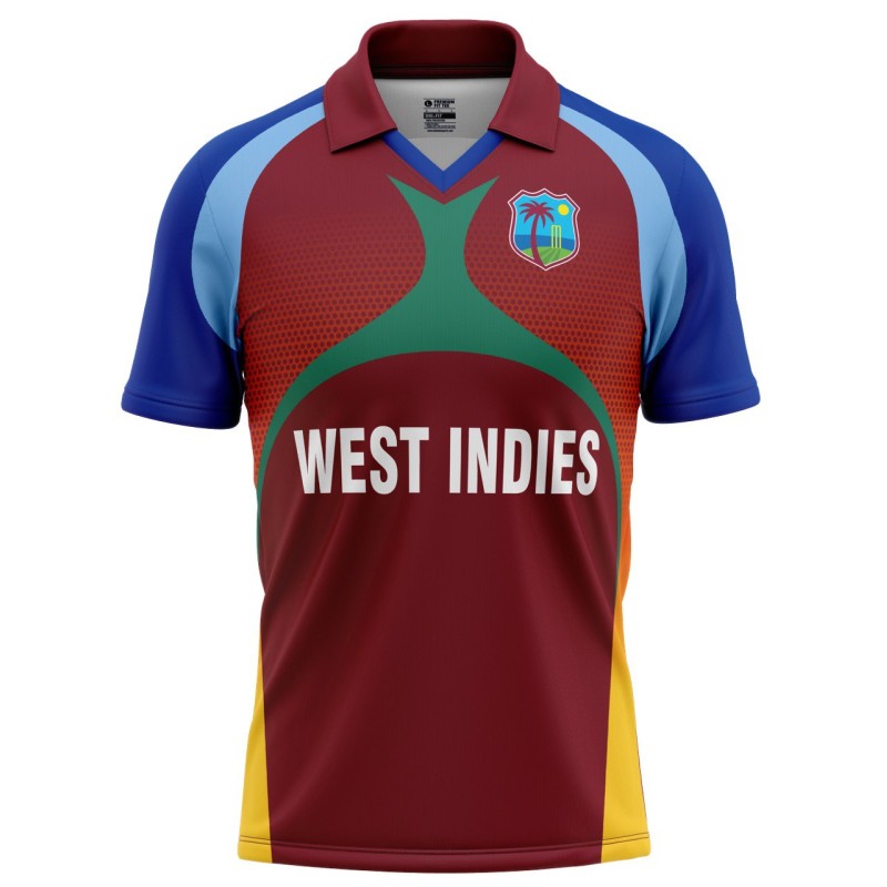 West Indies T20 World Cup 2010 Half Sleeves Cricket Fan Jersey - 100% Dryfit Polyester - With Name Personalization