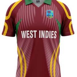 West Indies T20 World Cup 2009 Half Sleeves Cricket Fan Jersey - 100% Dryfit Polyester - With Name Personalization