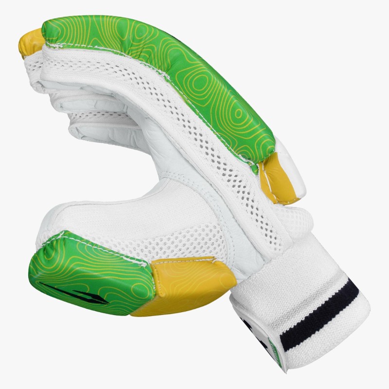 DSC Attitude Batting Gloves (Green/Yellow)