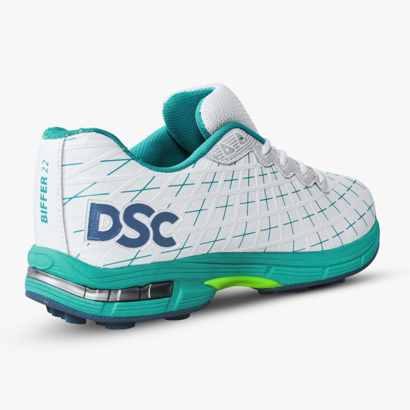 DSC Biffer 22 Cricket Shoes (Sea Green / Grey)