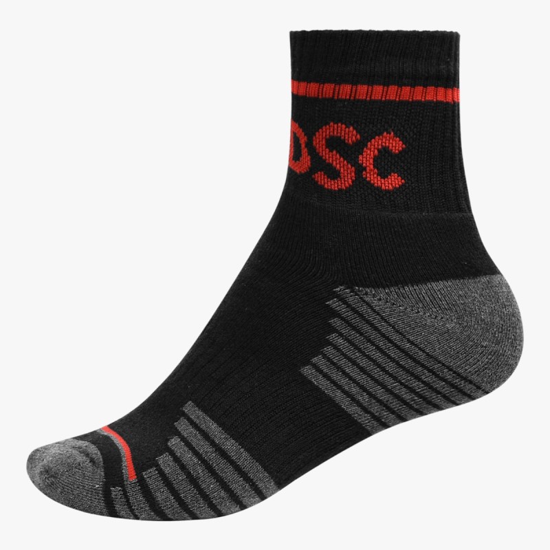 DSC DSC 06 Cricket Socks (Black/Grey Melange/Red)