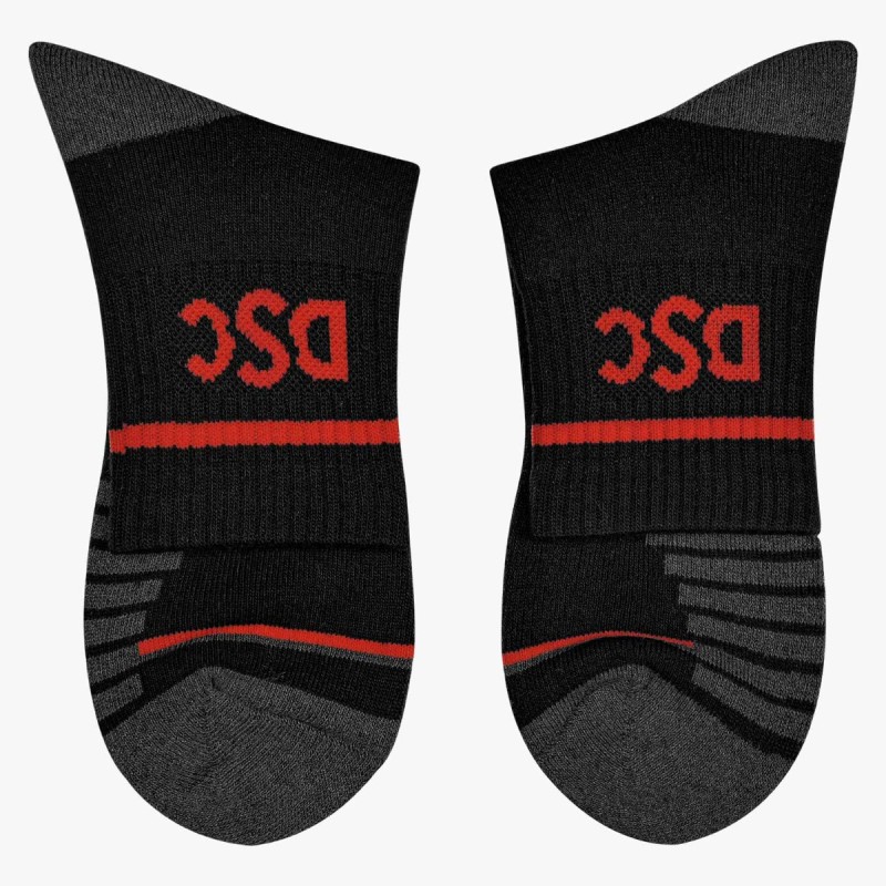 DSC DSC 06 Cricket Socks (Black/Grey Melange/Red)