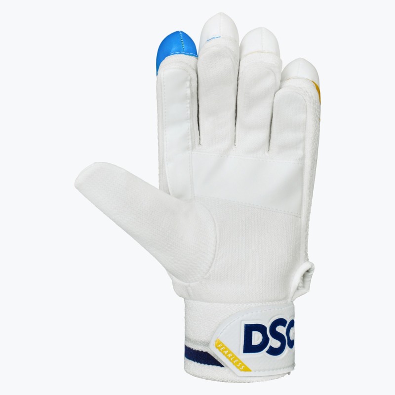 DSC Ruffle Batting Gloves (Blue/Yellow)