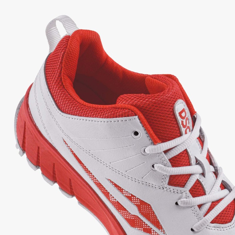 DSC Superstorm Cricket Shoes (Red / White)