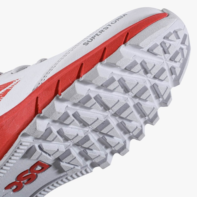 DSC Superstorm Cricket Shoes (Red / White)