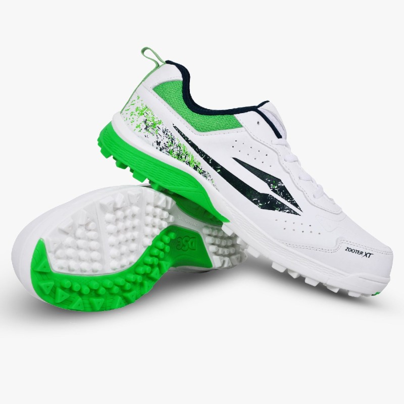 DSC Zooter XT Cricket Shoes (White / Green)
