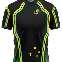 Australia Half Sleeves Cricket Fan Jersey - 100% Dryfit Polyester - With Name Personalization