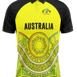 Australia T20 World Cup 2022 Half Sleeves Cricket Fan Jersey - 100% Dryfit Polyester - With Name Personalization