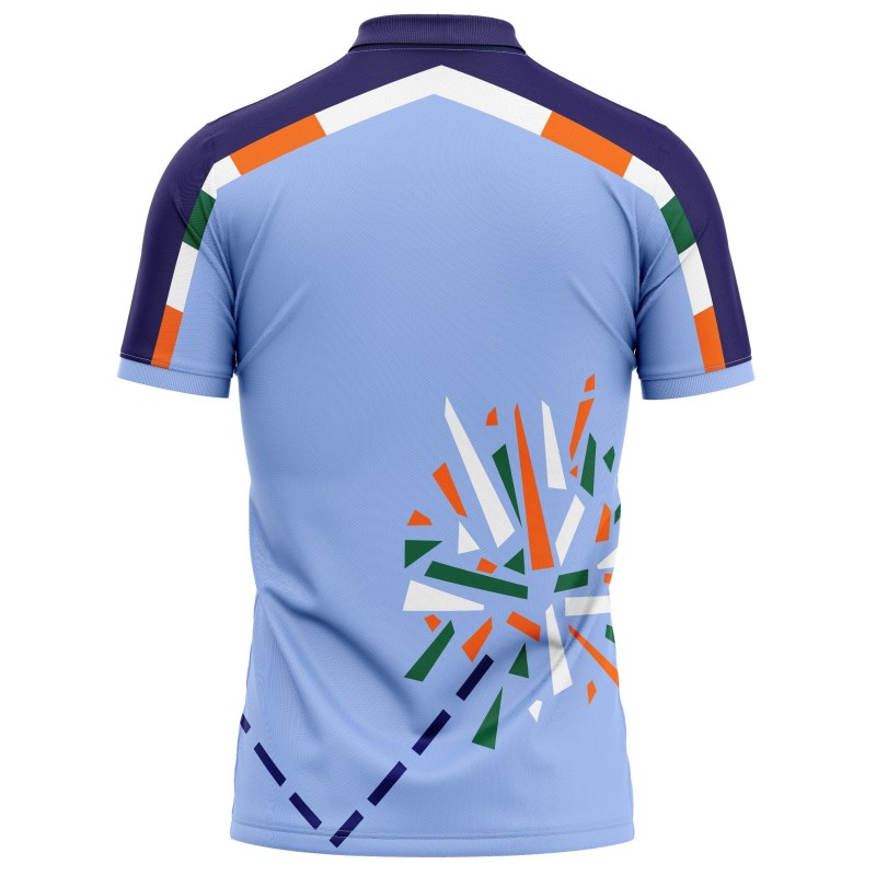 India 1996 ICC Champions Trophy Half Sleeves Cricket Fan Jersey - 100% Dryfit Polyester - With Name Personalisation
