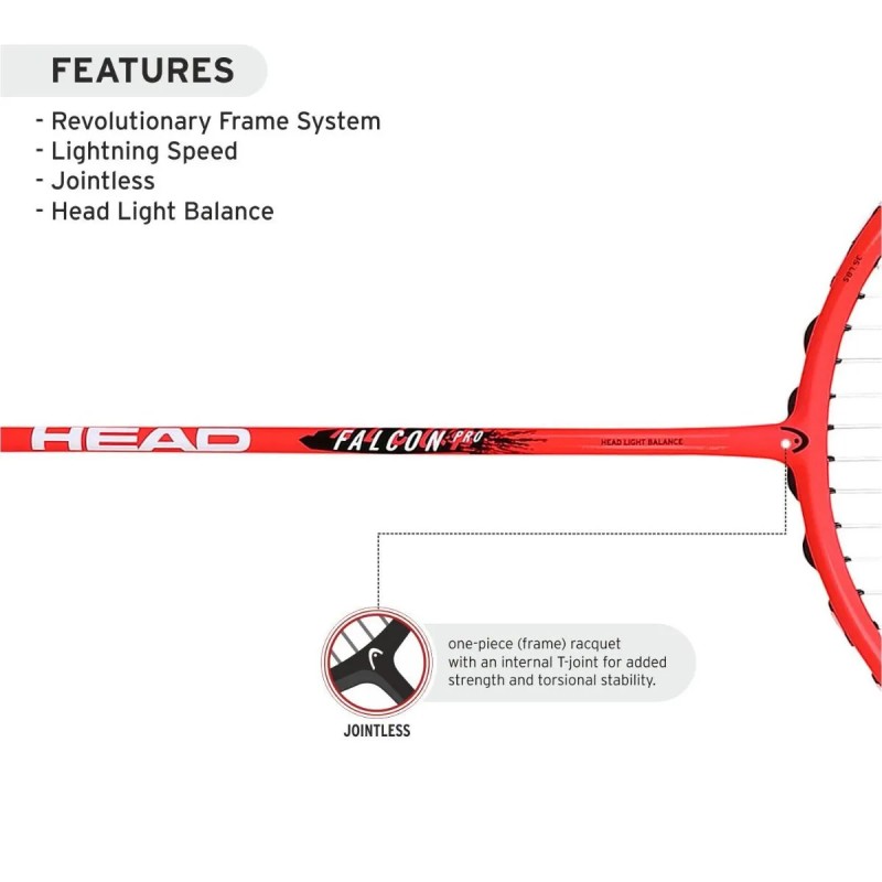 HEAD Falcon Pro Badminton Racquet (Strung)