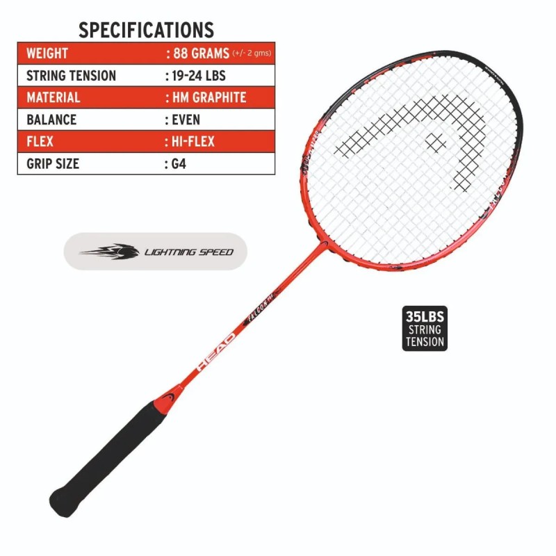 HEAD Falcon Pro Badminton Racquet (Strung)