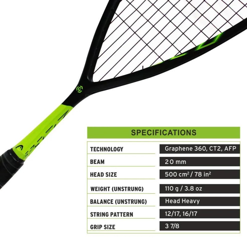 HEAD Graphene 360 Speed 110 Squash Racquet
