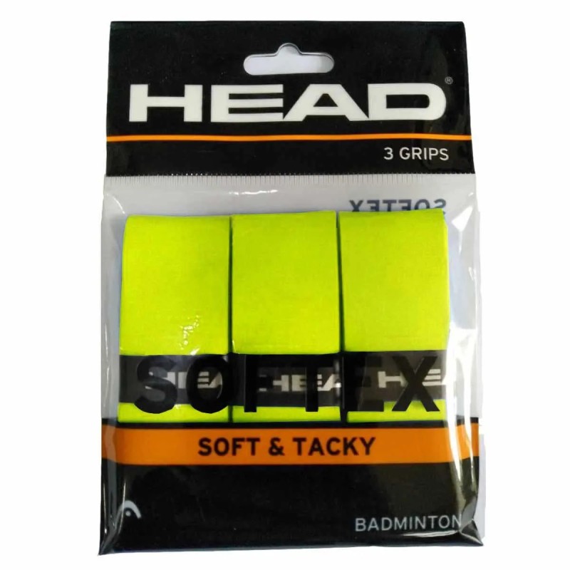 HEAD Softex Badminton Over Grip (3 Pcs, Yellow)