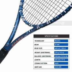 HEAD MX Spark Comp Tennis Racquet (Strung, Petrol)