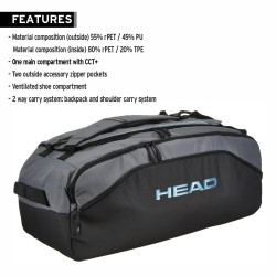 HEAD Pro X Duffle Bag L (Black/Dark Grey)