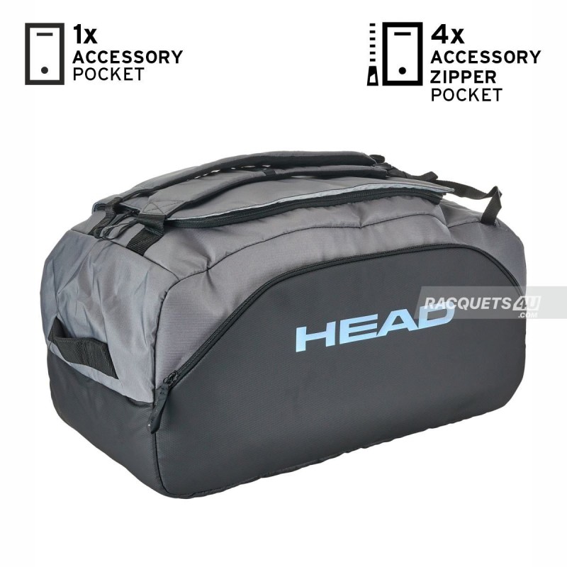 HEAD Pro X Duffle Sport Bag (Black/Dark Grey)