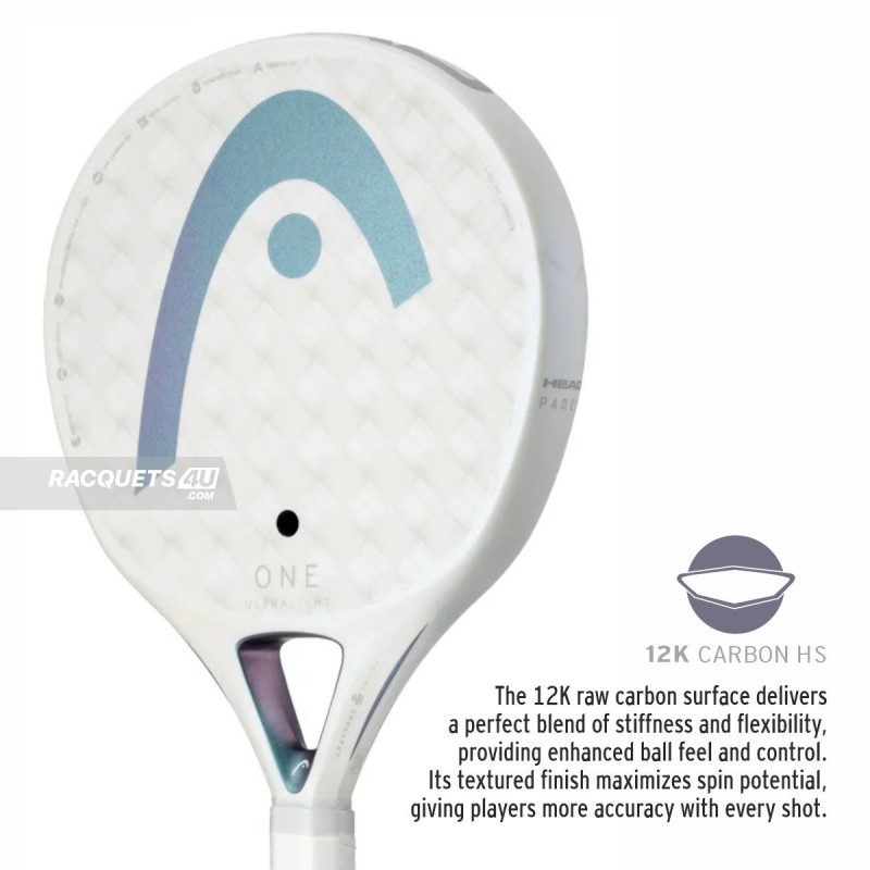 HEAD One Ultralight Padel Racquet (White)