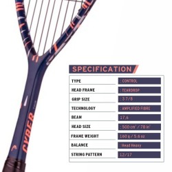 HEAD Cyber Tour 2024 Squash Racquet