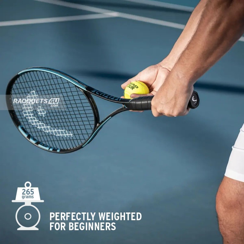 HEAD MX Attitude Comp Tennis Racquet (Strung, Blue)