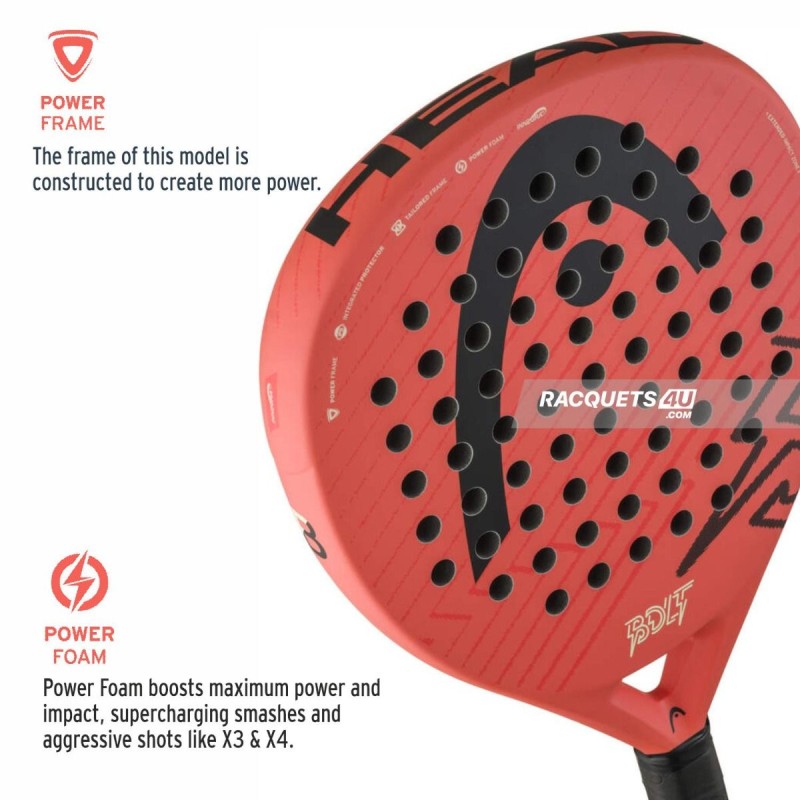 HEAD Bolt 2026 Padel Racquet (Red/Black)