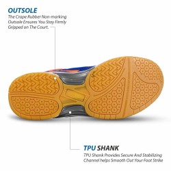 DSC Court 44 Badminton Shoes (Navy Orange)