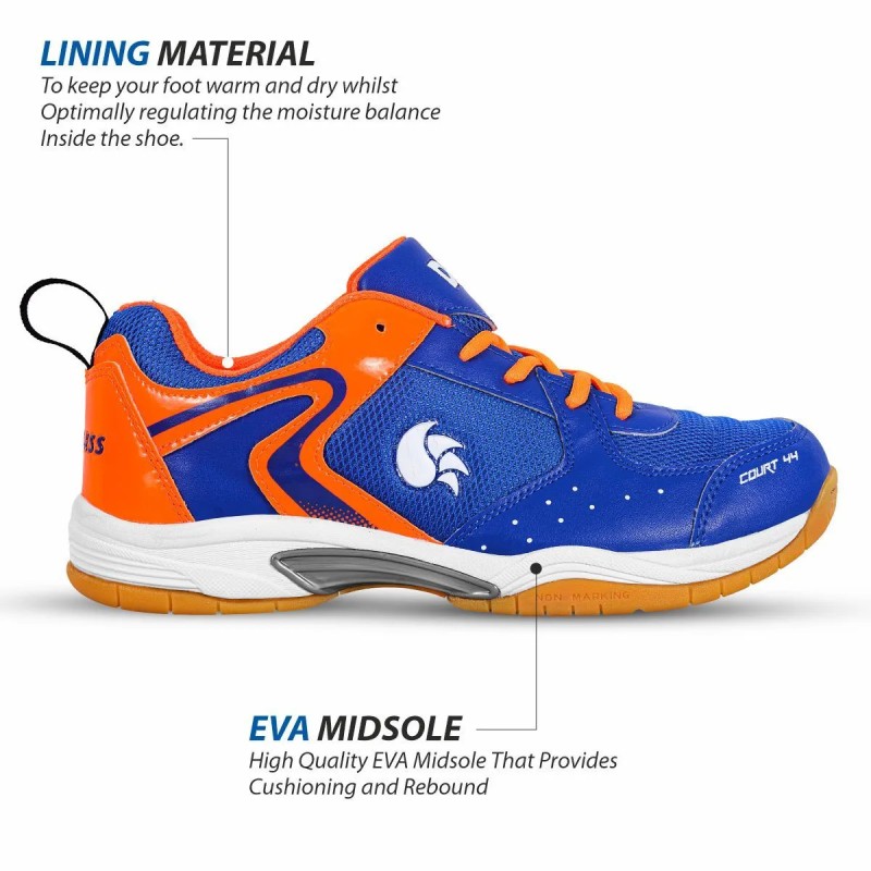 DSC Court 44 Badminton Shoes (Navy Orange)