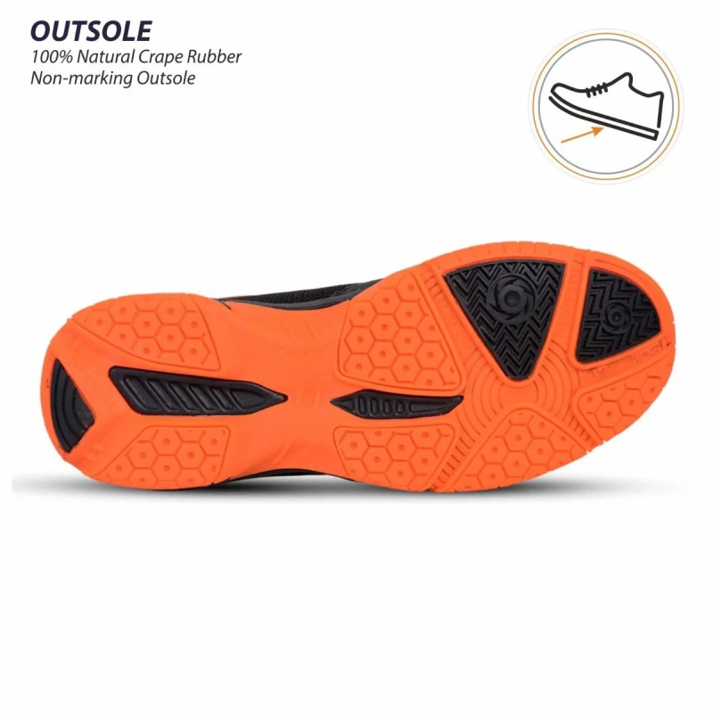 DSC Xeno Badminton Shoes (Black/Orange)