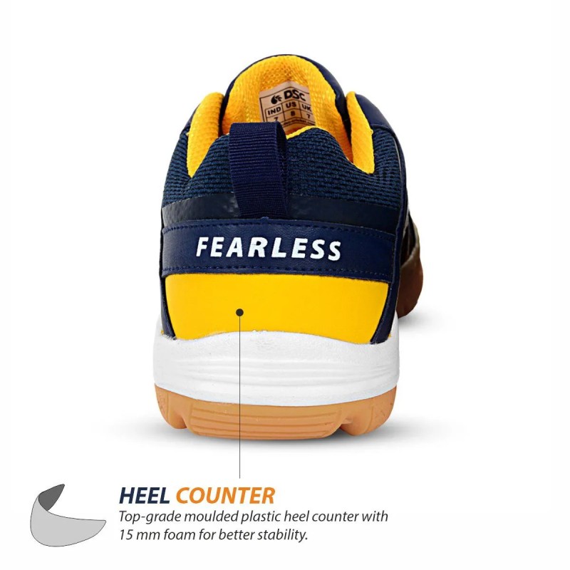 DSC Bolstr Badminton Shoes (Navy/Yellow)
