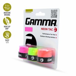 GAMMA Neon Dri Overgrip (3 Pcs, Assorted)