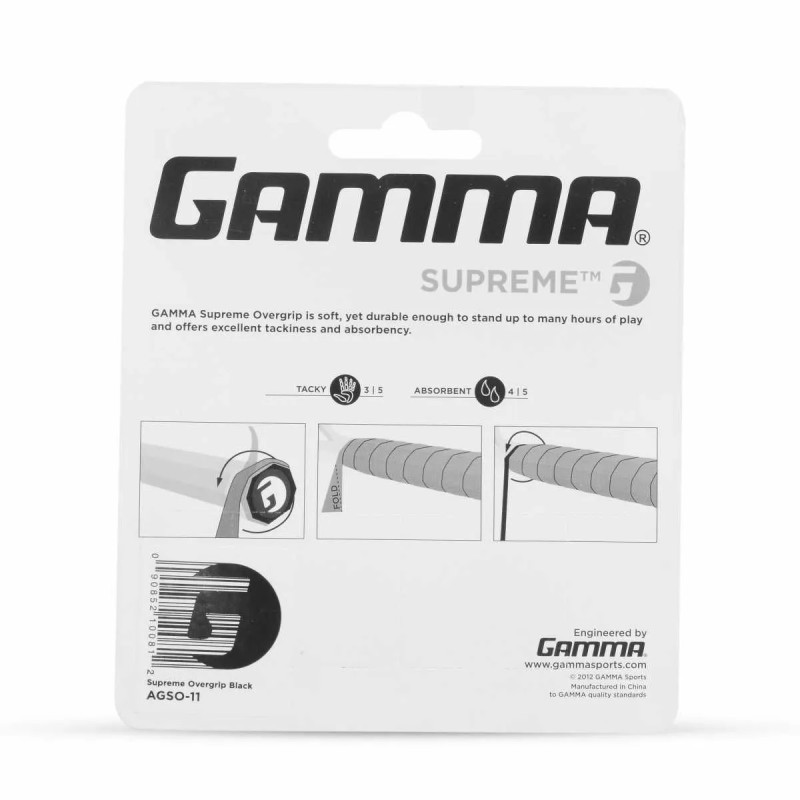 GAMMA Supreme Overgrip (3 Pcs, Black)