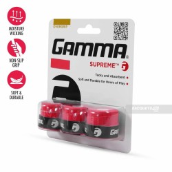 GAMMA Supreme Overgrip (3 Pcs, Red)