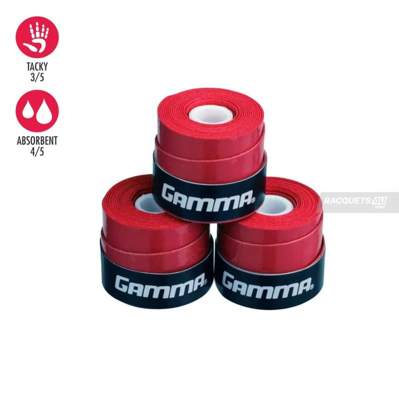 GAMMA Supreme Overgrip (3 Pcs, Red)
