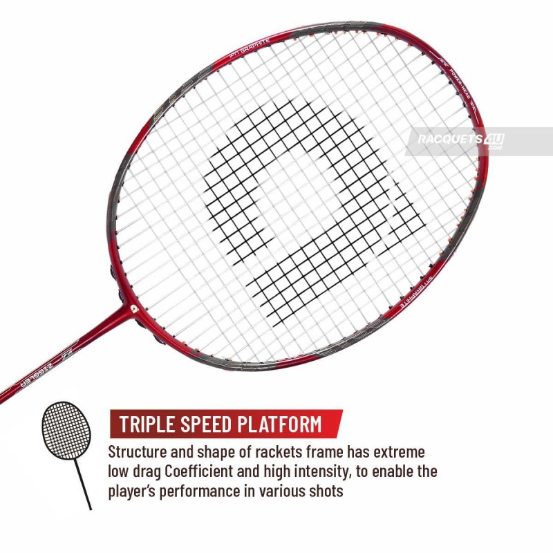 APACS Z Ziggler Badminton Racquet (Unstrung, Red)