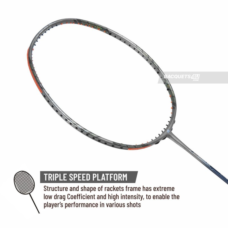APACS Z Ziggler Badminton Racquet (Unstrung, Grey)