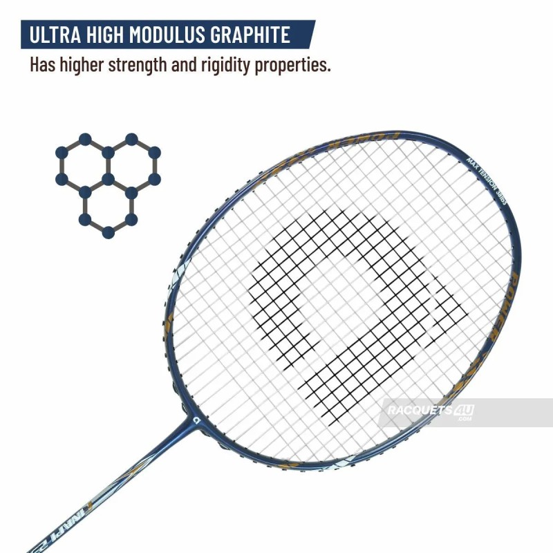 APACS Finapi 232 Badminton Racquet (Unstrung, Navy)