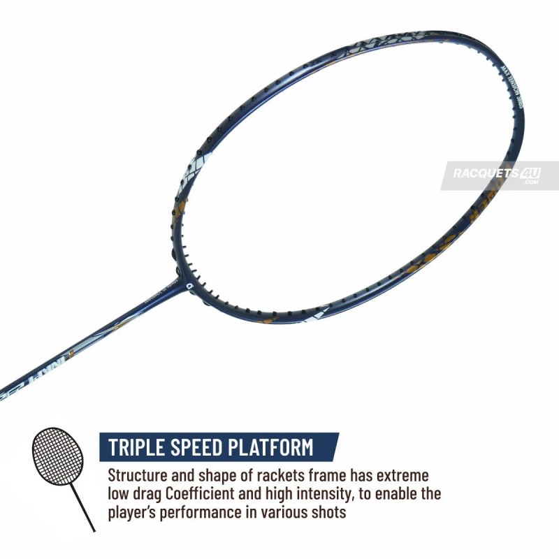 APACS Finapi 232 Badminton Racquet (Unstrung, Navy)