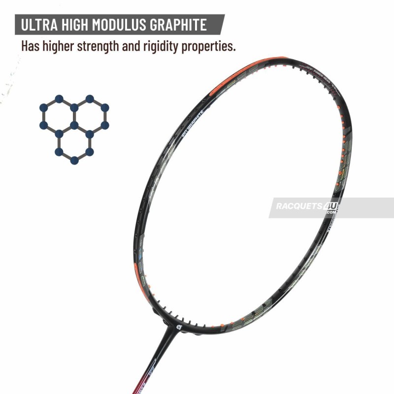 APACS Z Ziggler Badminton Racquet (Unstrung, Black/Red)