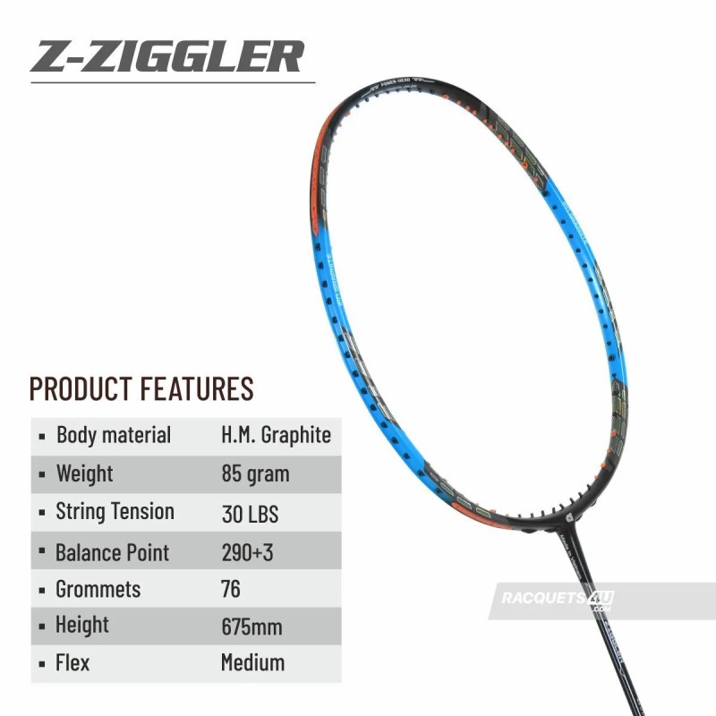 APACS Z Ziggler Badminton Racquet (Unstrung, Navy)