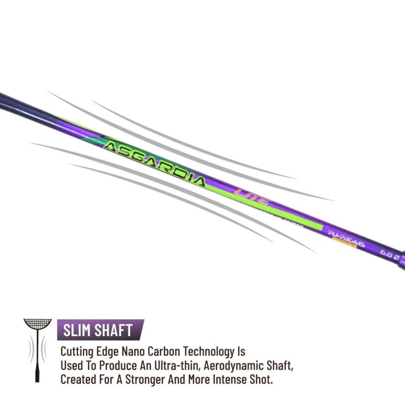 APACS Asgardia Lite Badminton Racquet (Unstrung, Purple)