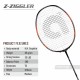 APACS Z Ziggler Badminton Racquet (Unstrung, Orange)