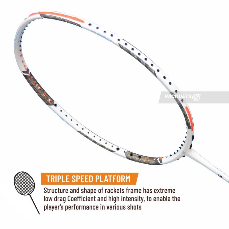 APACS Z Ziggler Badminton Racquet (Unstrung, White)