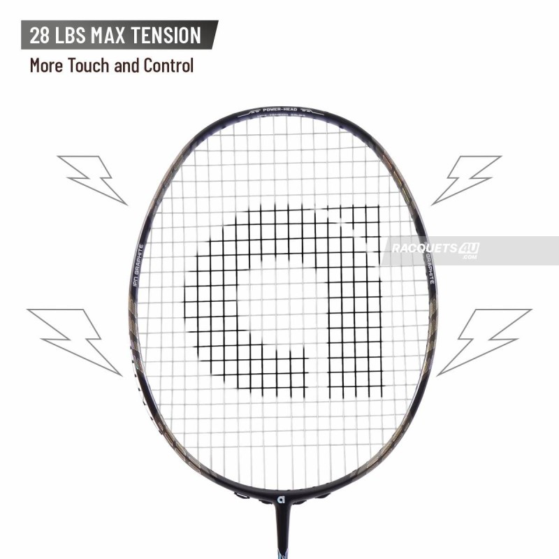 APACS Z-Ziggler Lite Badminton Racquet (Unstrung, Black/Dark Grey)