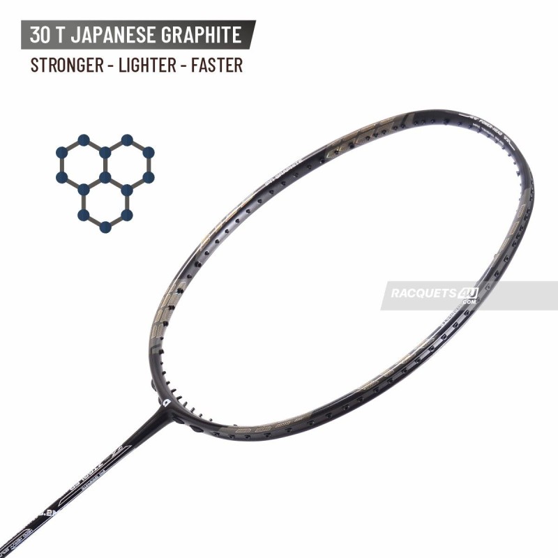 APACS Z-Ziggler Lite Badminton Racquet (Unstrung, Black/Dark Grey)