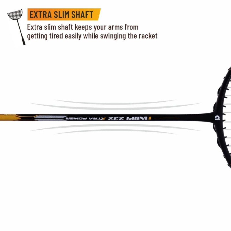 APACS Finapi 232 Xtra Power Badminton Racquet (Unstrung, Navy)