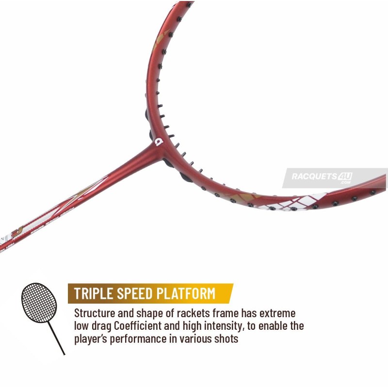 APACS Finapi 232 Badminton Racquet (Unstrung, Red Matt)