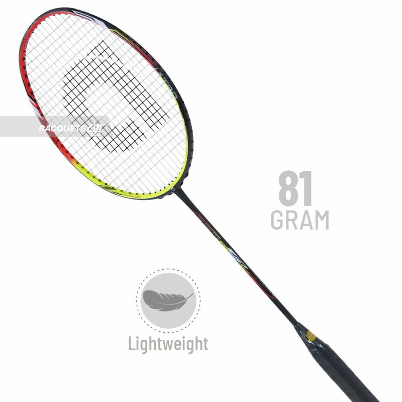 APACS Nano Fusion Speed 9000 Ultra Badminton Racquet (Unstrung, Yellow/Red)