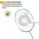 APACS Z Power 800 RP+ Badminton Racquet (Unstrung, Blue/White)